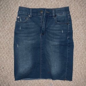 Pencil Jean Skirt